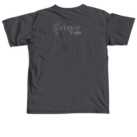 GetAway Mantra Shirt, a Graphite Comfort Colors Unisex Tee (back-view)