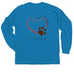 Tail Waggers HOPP Shirts, a Sapphire Classic Long Sleeve Tee (back-view)