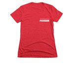 Spanish Peaks!, a Red Women's Slim Fit Tee (back-view)