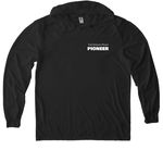 Spanish Peaks!, a Space Black Allmade Eco Triblend Hoodie Tee (back-view)