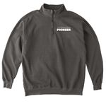Spanish Peaks!, a Pepper Comfort Colors Quarter Zip Pullover (back-view)