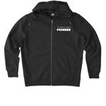 Spanish Peaks!, a Dark Heather Grey Stanley/Stella Unisex Cultivator 2.0 Zip Up Pullover Hoodie (back-view)