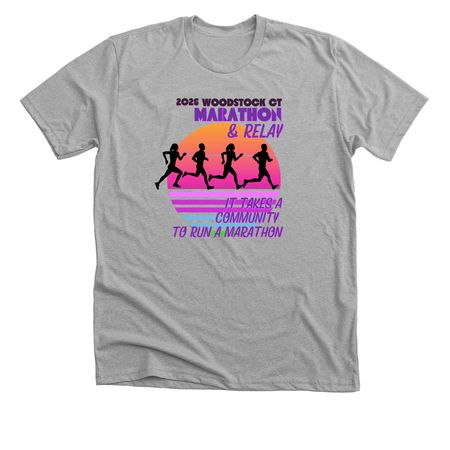 2026 Woodstock CT Marathon & Relay, a Athletic Heather Premium Unisex Tee