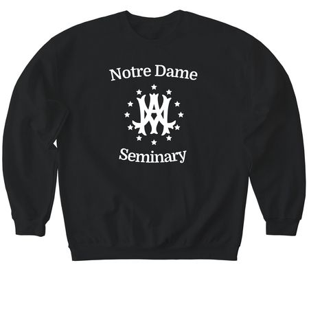 Notre Dame Seminary SAGA Donations, a Black Softstyle Crewneck Sweatshirt
