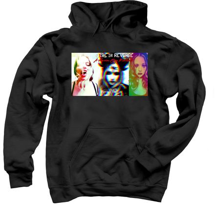 GIRL IN REVERSE MERCH, a Black Pullover Hoodie