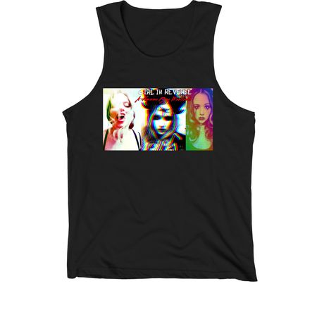 GIRL IN REVERSE MERCH, a Black Premium Cotton Tank