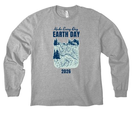 Earth Day 2026, a Athletic Heather Unisex Heavyweight Long Sleeve Tee