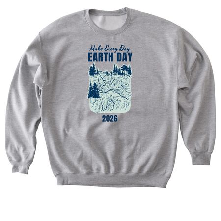 Earth Day 2026, a Sport Grey Softstyle Crewneck Sweatshirt