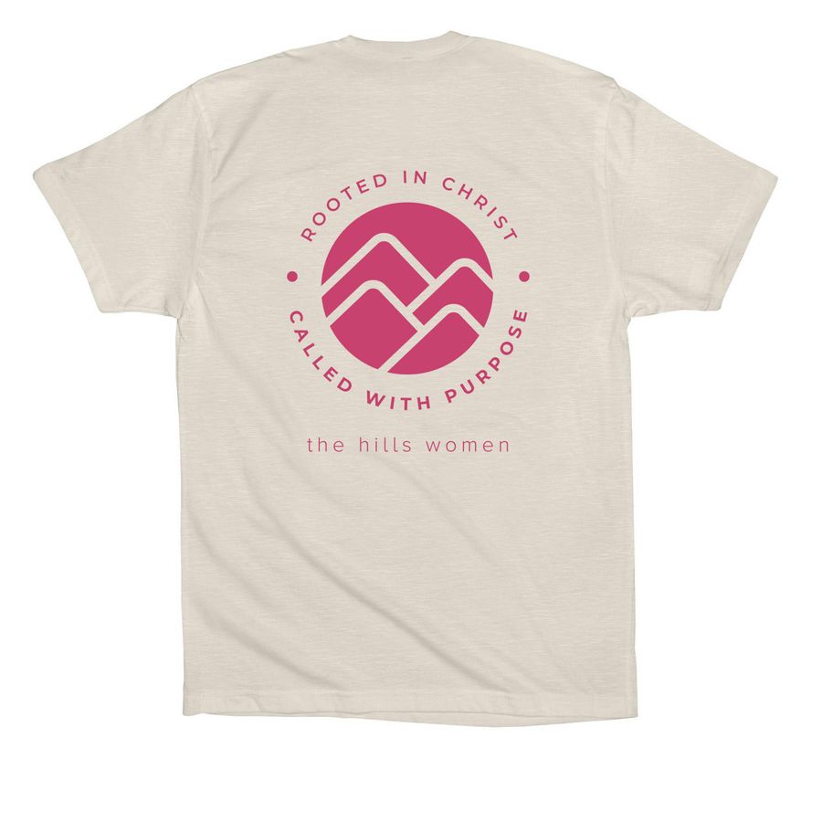 The Hills Women Tee ? Grace, a Dust Premium Cotton Tee (back-view)