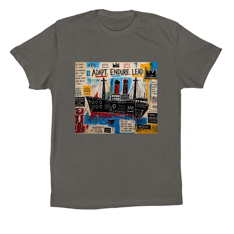 NAVIGATE, a Asphalt Premium Cotton Tee