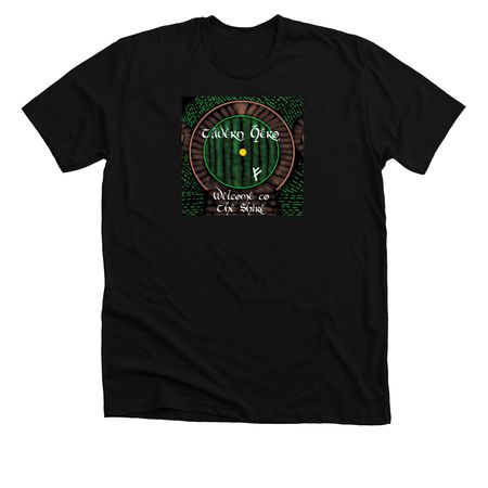 Welcome to the Shire Swag, a Solid Black Blend Premium Unisex Tee