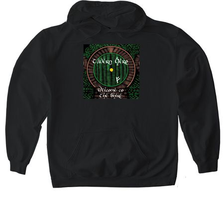 Welcome to the Shire Swag, a Black Gildan Softstyle Pullover Hoodie