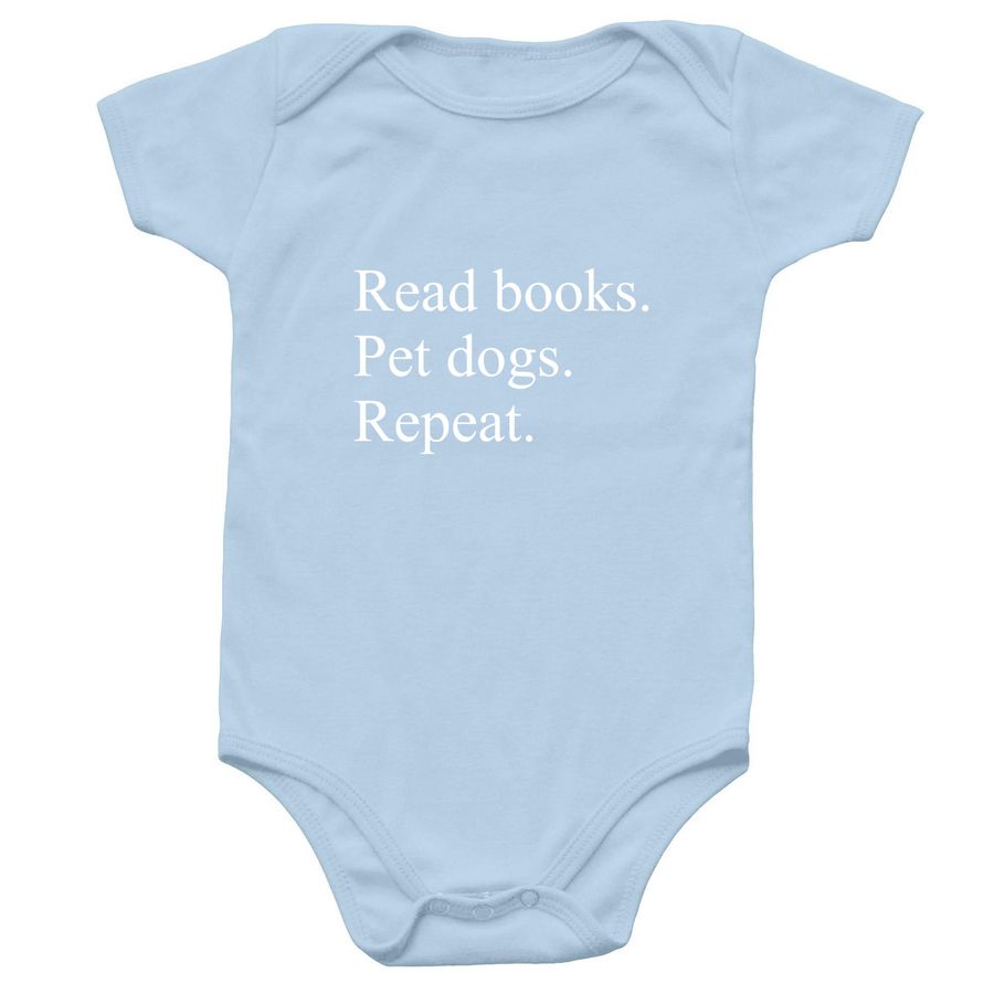 For the Love of Reading for Littles, a Light Blue Infant Onesie