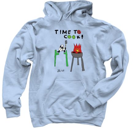 Grillmaster Shirt, a Light Blue Pullover Hoodie