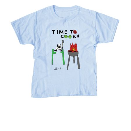 Grillmaster Shirt, a Light Blue Youth Unisex Tee