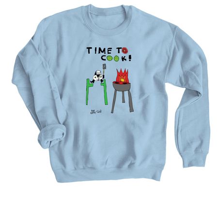 Grillmaster Shirt, a Light Blue Crewneck Sweatshirt