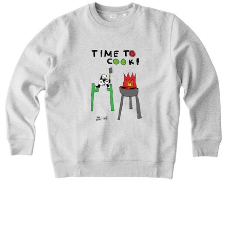 Grillmaster Shirt, a Cool Heather Grey Stanley/Stella Unisex Changer 2.0 Crewneck Sweatshirt