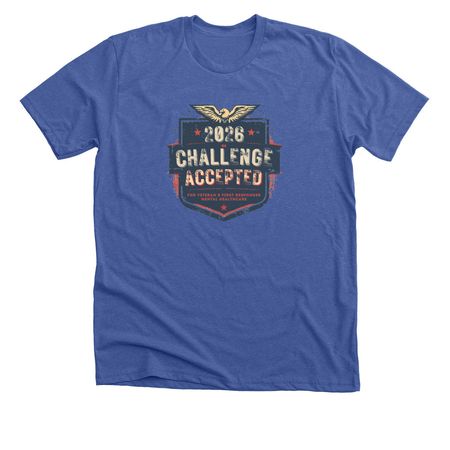 Challenge Accepted 2026, a Solid True Royal Premium Unisex Tee