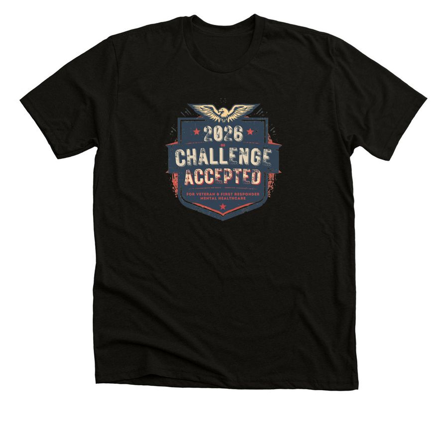 Challenge Accepted 2026, a Solid Black Blend Premium Unisex Tee