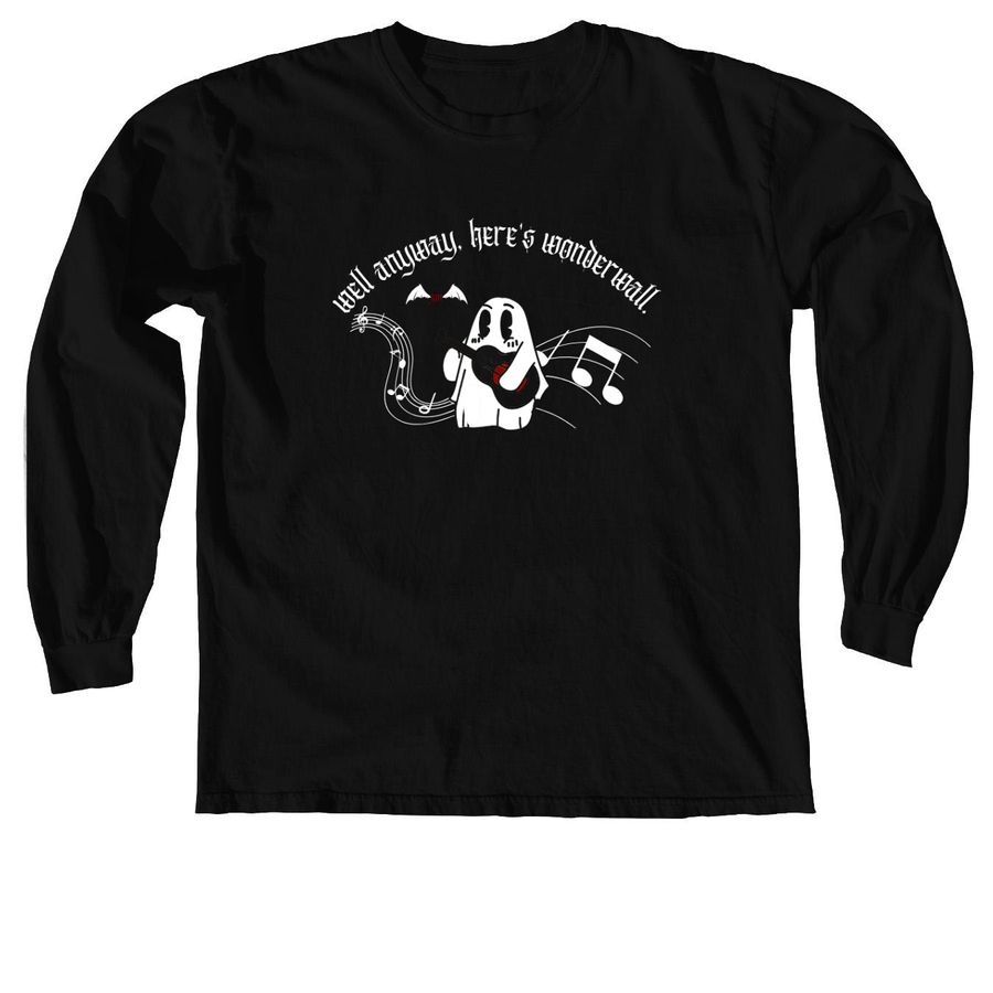well anyway, here's wonderwall, a Black Comfort Colors Long Sleeve Tee