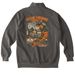 WF DECA "Pimp Shrimp" Qtr Zip, a Pepper Comfort Colors Quarter Zip Pullover (back-view)