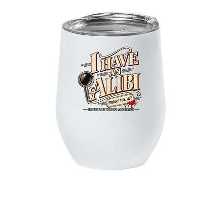 Murder Mystery Wine Tumbler, a White Insulated Wine Cup