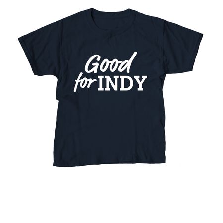Home Repair is Good for Indy, a Navy Youth Unisex Tee