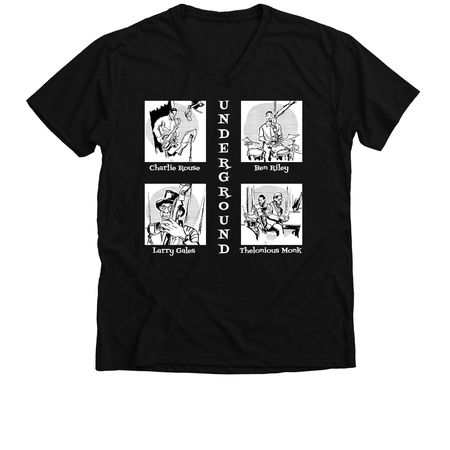 Rouse Legacy "Monk Underground", a Solid Black Blend Premium V-Neck Tee