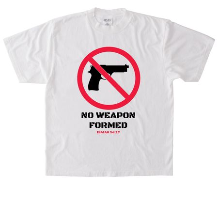 No Weapon, a White Heavyweight Garment Dye Tee