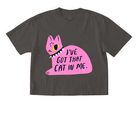 I've Got That Cat In Me, a Pepper Comfort Colors Boxy Tee