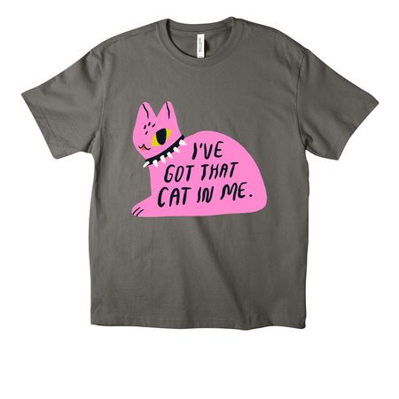 I've Got That Cat In Me, a Asphalt Unisex Heavyweight Tee