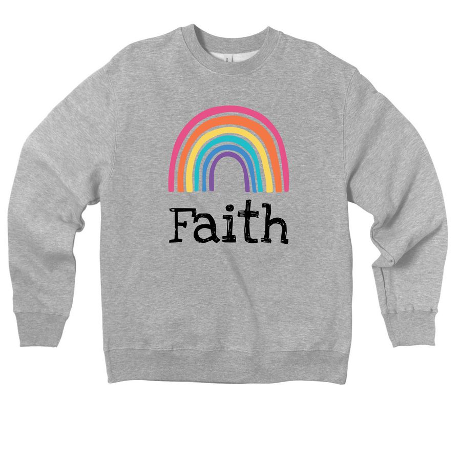 Faith, a Athletic Heather Premium Heavyweight Crewneck Sweatshirt