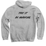 Try it in manual, a Sport Grey Pullover Hoodie (back-view)