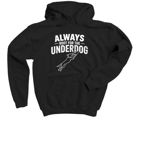 Root for the Underdogs!, a Black Youth Pullover Hoodie