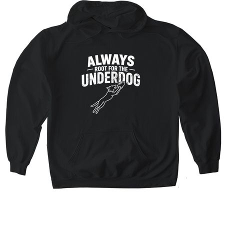Root for the Underdogs!, a Black Gildan Softstyle Pullover Hoodie
