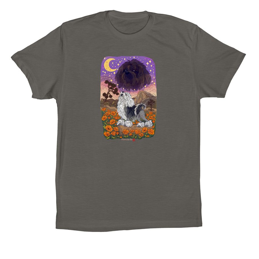 Double Exposure Lowchen, a Asphalt Premium Cotton Tee