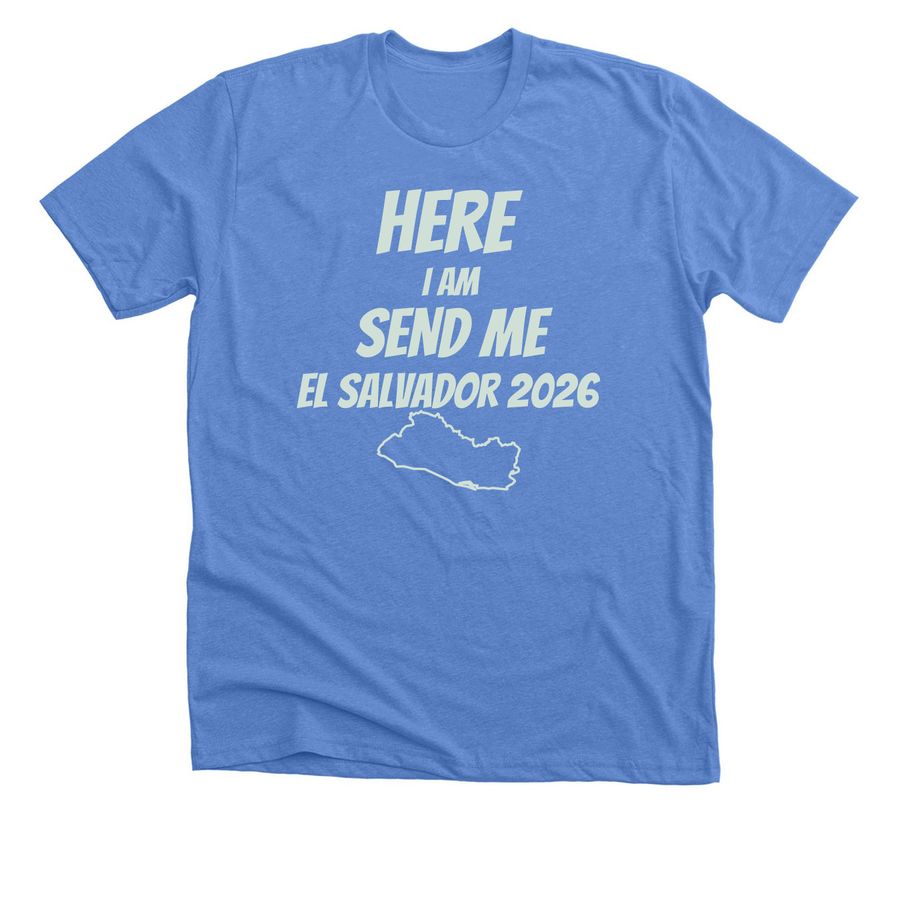 MISSION TRIP TO EL SALVADOR, a Heather Columbia Blue Premium Unisex Tee