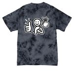 GONE-T, a Black Crystal Tie Dye Tee (back-view)