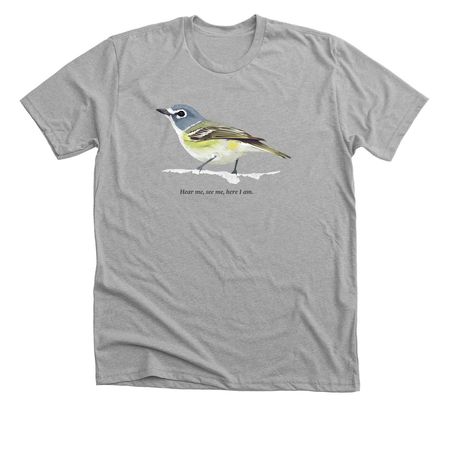 Blue-headed Vireo T-Shirt, a Athletic Heather Premium Unisex Tee