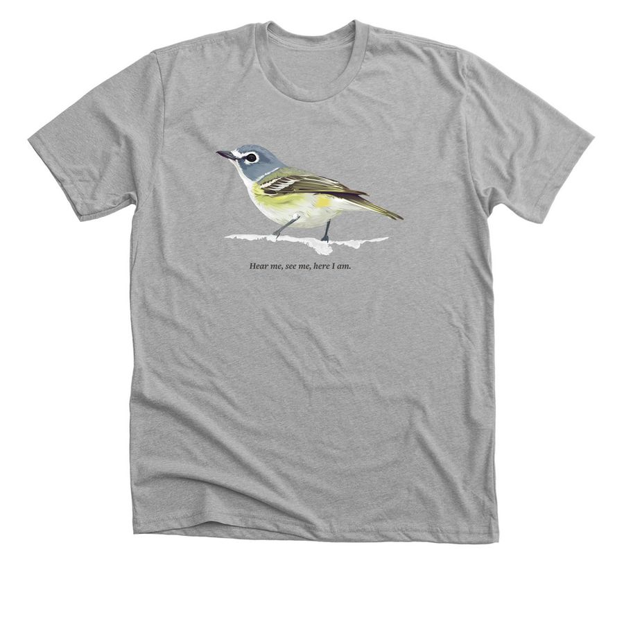 Blue-headed Vireo T-Shirt, a Athletic Heather Premium Unisex Tee