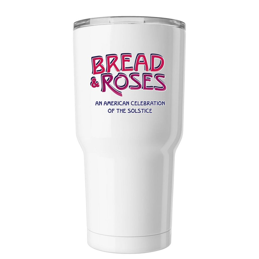 Bread & Roses Tumbler, a White Insulated Tumbler