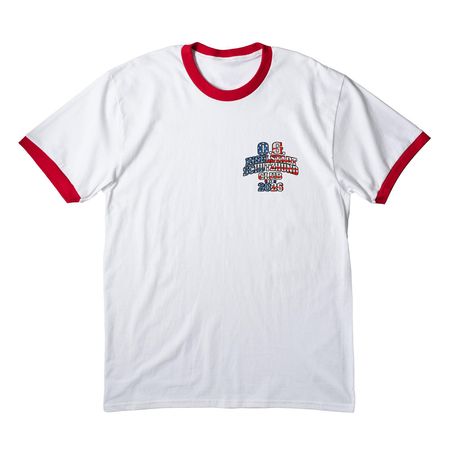 OGI 2026 Trial&nbsp;, a White/ Red Cotton Ringer Tee