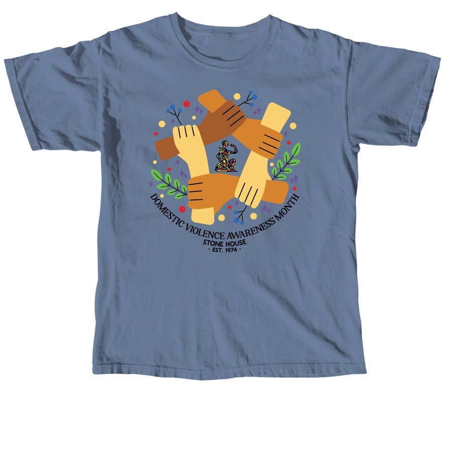 Domestic Violence Awareness Month Shirt, a Blue Jean Comfort Colors Unisex Tee