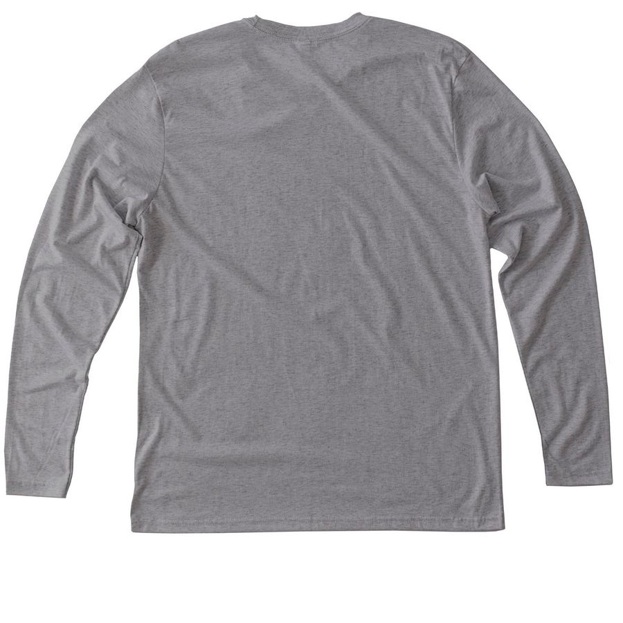 Bison Shirt 4, a Premium Heather Triblend Long Sleeve Tee (back-view)