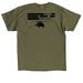 [REDACTED], a Military Green Classic Unisex Tee (back-view)