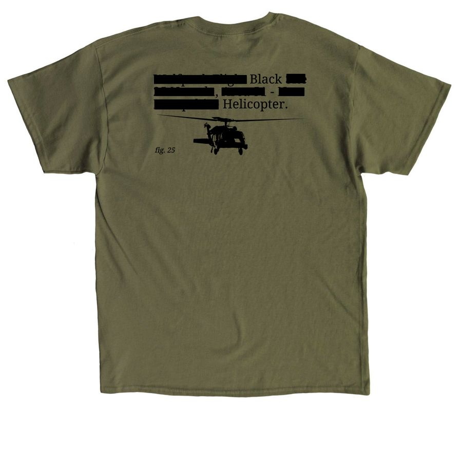 [REDACTED], a Military Green Classic Unisex Tee (back-view)