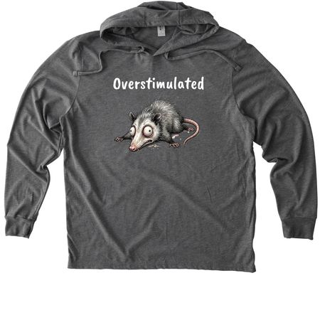 Overstimulated, a Aluminum Grey Allmade Eco Triblend Hoodie Tee
