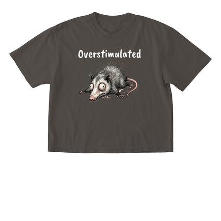 Overstimulated, a Pepper Comfort Colors Boxy Tee