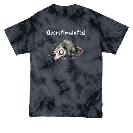 Overstimulated, a Black Crystal Tie Dye Tee