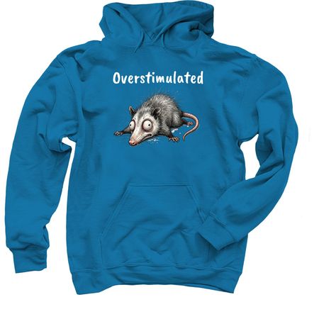 Overstimulated, a Sapphire Pullover Hoodie